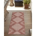 thumbnail image 1 of Unique Loom Outdoor Modern Collection Area Rug - Tambor (2' x 6' Runner Rust Red/Ivory), 1 of 6