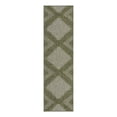 thumbnail image 1 of Unique Loom Outdoor Modern Collection Area Rug - Tambor (3' 3" x 12' Runner Green/Ivory), 1 of 10