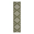 thumbnail image 1 of Unique Loom Outdoor Modern Collection Area Rug - Tambor (3' 3" x 14' 1" Runner Green/Ivory), 1 of 10