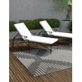 thumbnail image 1 of Unique Loom Outdoor Modern Collection Area Rug - Tambor (4' x 6' Rectangle Charcoal Gray/Ivory), 1 of 6