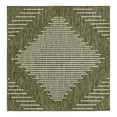 thumbnail image 1 of Unique Loom Outdoor Modern Collection Area Rug - Tambor (5' 3" Square Green/Ivory), 1 of 10