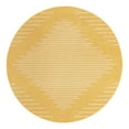 thumbnail image 1 of Unique Loom Outdoor Modern Collection Area Rug - Tambor (7' 10" Round Yellow/Ivory), 1 of 11