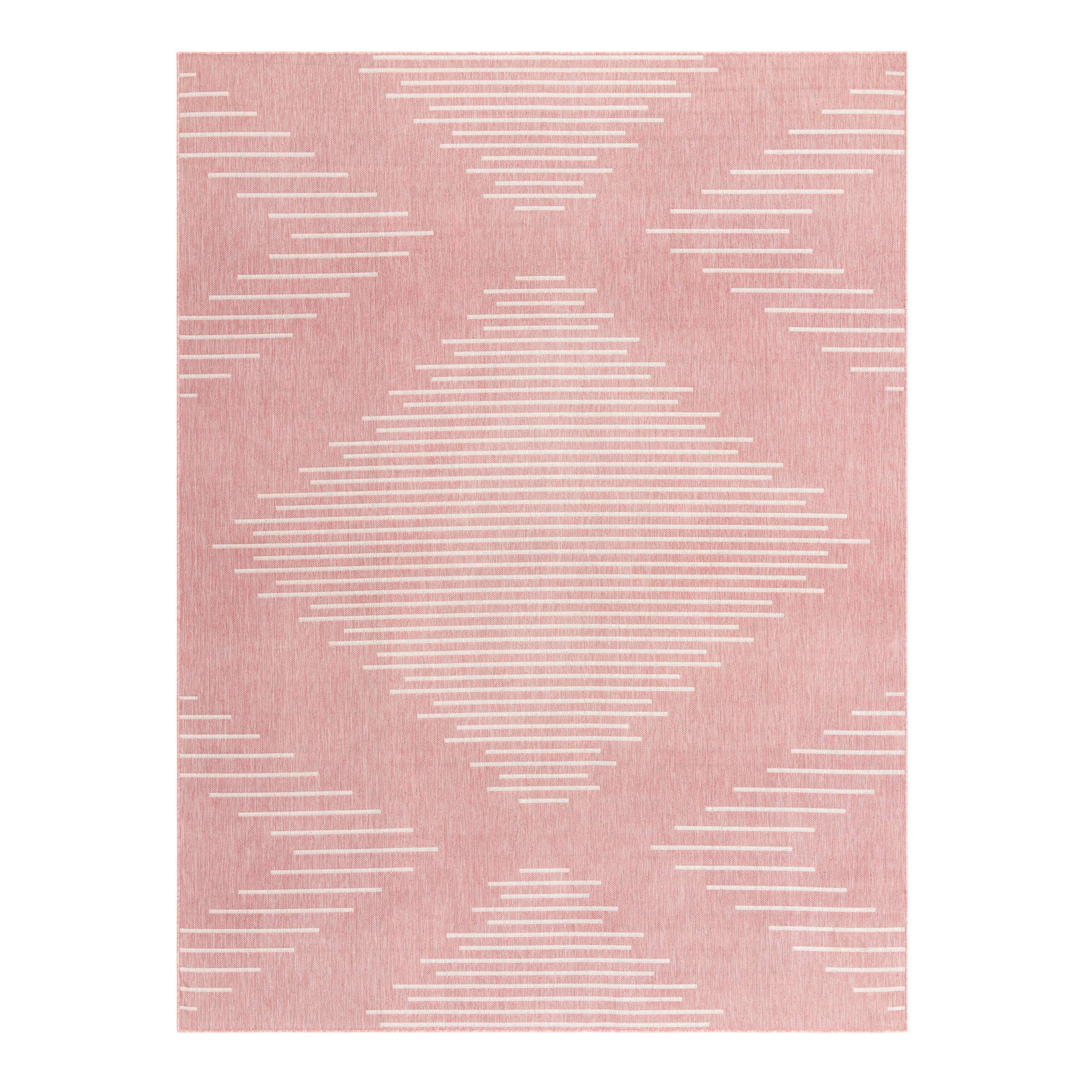 Unique Loom 9' 0 x 12' 0 Rectangle Indoor/Outdoor Modern Pink Area Rug