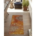 thumbnail image 1 of Unique Loom Outdoor Modern Collection Area Rug - Trio (2' 7" x 5' 3" Runner Rust Red/Gold), 1 of 6
