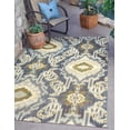 thumbnail image 1 of Unique Loom Outdoor Modern Collection Area Rug - Union (4' 1" x 6' 1" Rectangle Blue/Navy Blue), 1 of 7