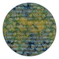 thumbnail image 1 of Unique Loom Outdoor Modern Collection Area Rug - Vortex (8' Round Blue/Beige), 1 of 8