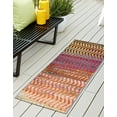 thumbnail image 1 of Unique Loom Outdoor Modern Collection Area Rug - Wavy (2' x 3' 11" Runner Multi/Beige), 1 of 11