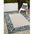 thumbnail image 1 of Unique Loom Outdoor Safari Collection Area Rug - Serengeti (9' x 12' Rectangle Ivory/Blue), 1 of 9