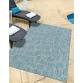 thumbnail image 1 of Unique Loom Outdoor Safari Collection Area Rug - Giraffe (8' x 11' 4" Rectangle Light Aqua/Gray), 1 of 7