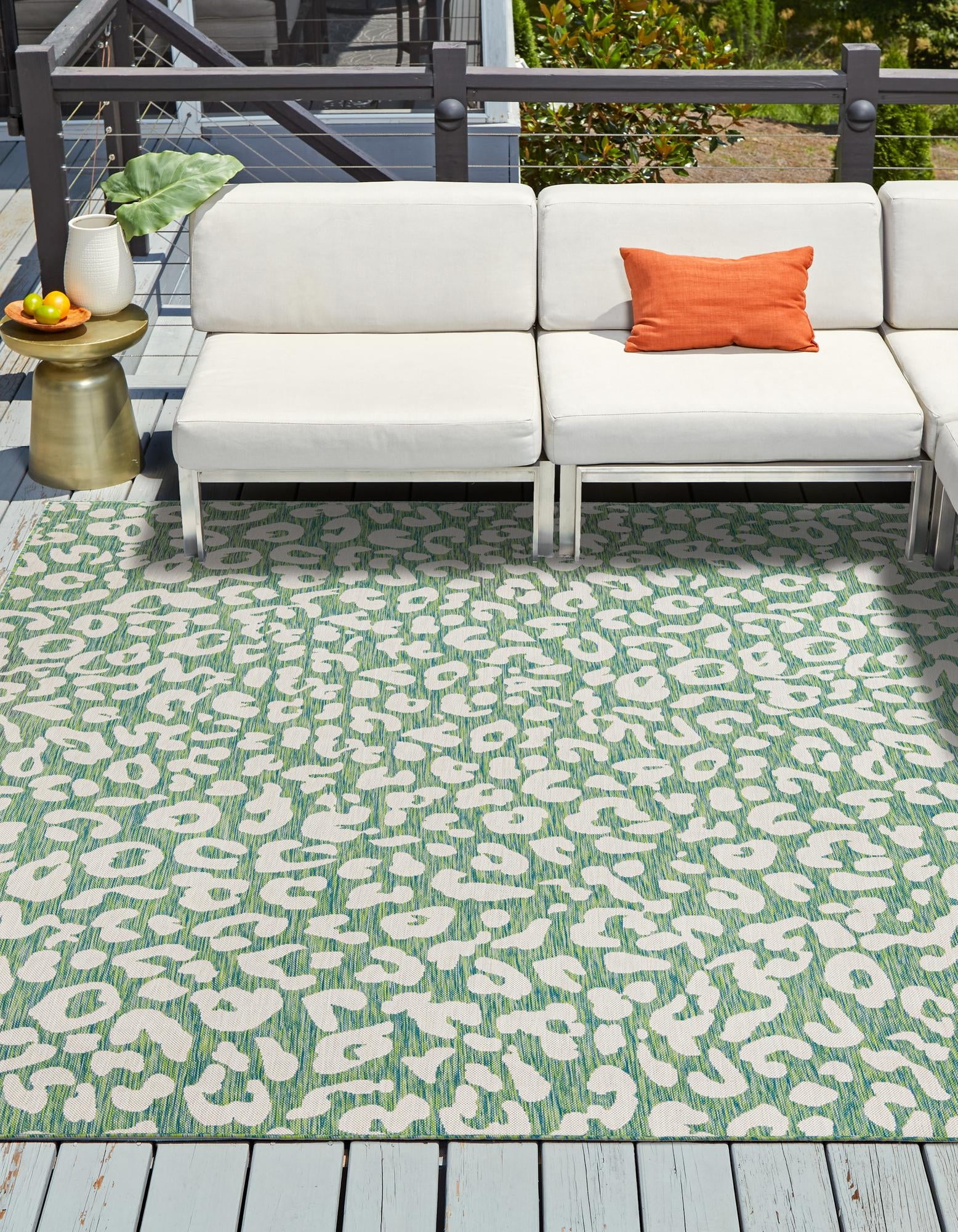 Unique Loom Outdoor Safari Collection Area Rug - Samburu  7' 10" X 11 Rectangle Pink Gray Ivory 99b14ded E300 431e 80d7 822549bfe2d6.00dd7dc40f5a1dc3a35609f7860df682