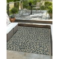 thumbnail image 1 of Unique Loom Outdoor Safari Collection Area Rug - Leopard (13' Square Blue/Gray), 1 of 7