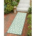thumbnail image 1 of Unique Loom Outdoor Safari Collection Area Rug - Leopard (2' x 7' 10" Runner Green Blue/Ivory), 1 of 7