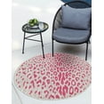 thumbnail image 1 of Unique Loom Outdoor Safari Collection Area Rug - Samburu (10' Round Pink Gray/Ivory), 1 of 7