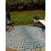 thumbnail image 1 of Unique Loom Outdoor Safari Collection Area Rug - Samburu (10' Round Teal/Gray), 1 of 7