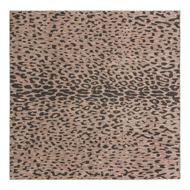 Unique Loom Outdoor Safari Collection Area Rug - Samburu (10' Square Natural/Light Brown)