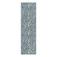 thumbnail image 1 of Unique Loom Outdoor Safari Collection Area Rug - Tsavo (2' 11" x 10' Runner Blue/Ivory), 1 of 12