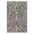 thumbnail image 1 of Unique Loom Outdoor Safari Collection Area Rug - Tsavo (2' x 3' 1" Rectangle White/Black), 1 of 12