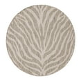 thumbnail image 1 of Unique Loom Outdoor Safari Collection Area Rug - Tsavo (3' 1" Round Gray/Ivory), 1 of 10