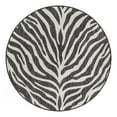 thumbnail image 1 of Unique Loom Outdoor Safari Collection Area Rug - Tsavo (4' 1" Round White/Black), 1 of 12