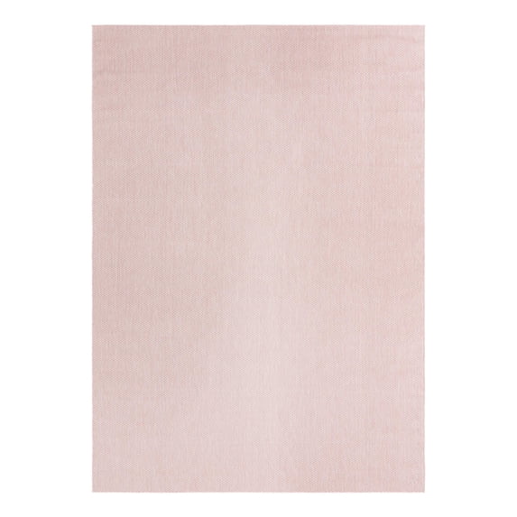 Unique Loom Outdoor Solid Collection Area Rug (10' x 14' 1" Rectangle Whisper Pink/Ivory)