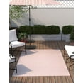 thumbnail image 1 of Unique Loom Outdoor Solid Collection Area Rug (2' 2" x 3' 1" Rectangle Whisper Pink/Ivory), 1 of 6