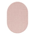 thumbnail image 1 of Unique Loom Outdoor Solid Collection Area Rug (2' x 3' 1" Oval Whisper Pink/Ivory), 1 of 10