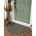 thumbnail image 1 of Unique Loom Outdoor Solid Collection Area Rug (3' 1" x 6' 1" Hearth Black/Ivory), 1 of 6