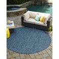 thumbnail image 1 of Unique Loom Outdoor Solid Collection Area Rug (3' 3" Round Blue/Navy Blue), 1 of 7