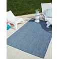 thumbnail image 1 of Unique Loom Outdoor Solid Collection Area Rug (4' 1" x 6' 1" Rectangle Blue/Navy Blue), 1 of 7
