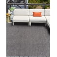 thumbnail image 1 of Unique Loom Outdoor Solid Collection Area Rug (6' 1" Square Black/Ivory), 1 of 6