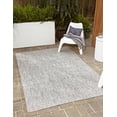 thumbnail image 1 of Unique Loom Outdoor Solid Collection Area Rug (6' 1" x 9' Rectangle Light Gray/Ivory), 1 of 7