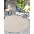 thumbnail image 1 of Unique Loom Outdoor Solid Collection Area Rug (7' 10" Round Beige/Ivory), 1 of 6