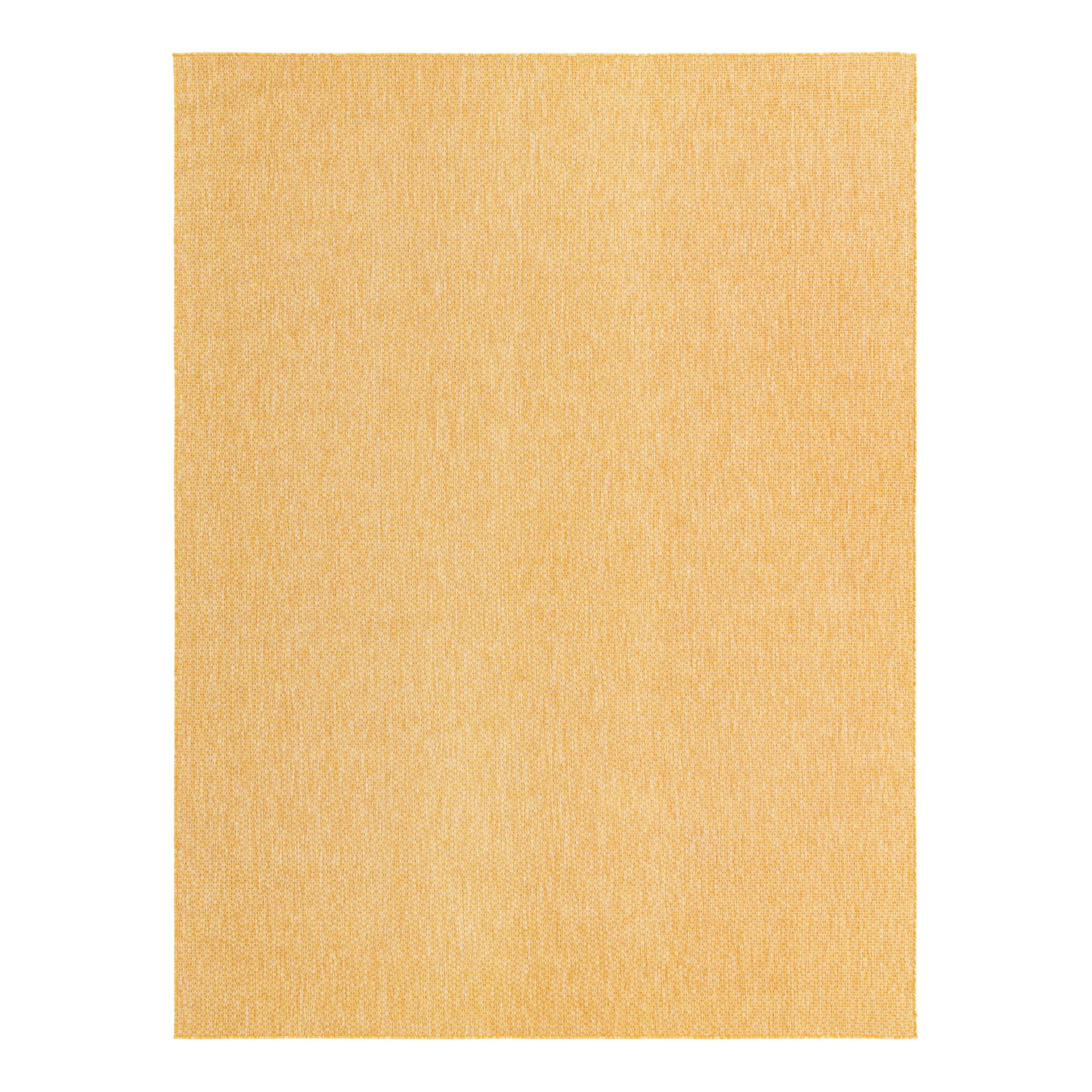 Corn Harvest Yellow 9' x 12' Synthetic Outdoor Rug