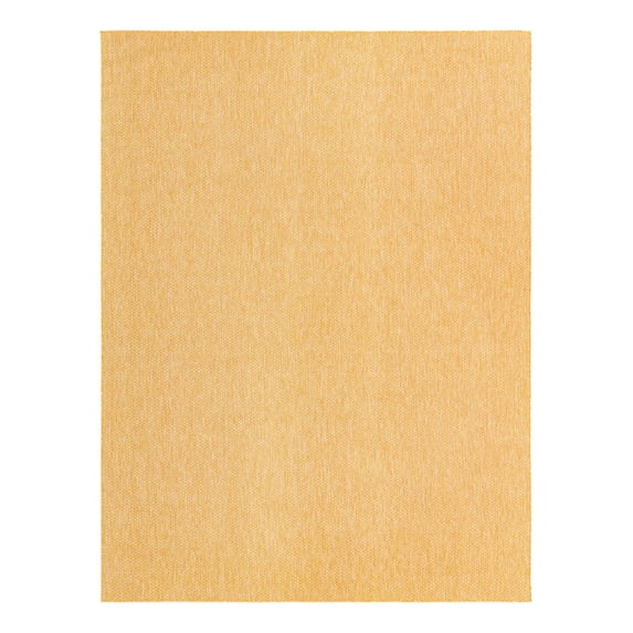 Unique Loom Outdoor Solid Collection Area Rug (9' x 12' Rectangle Corn Harvest Yellow)