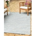 thumbnail image 1 of Unique Loom Outdoor Solid Collection Area Rug - Patio (5' 3" x 8' Rectangle Blue/Beige), 1 of 5