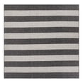 thumbnail image 1 of Unique Loom Outdoor Striped Collection Area Rug - Distressed Stripe (10' Square Charcoal Gray/Ivory), 1 of 11