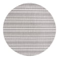 thumbnail image 1 of Unique Loom Outdoor Striped Collection Area Rug - Maia (5' 3" Round Beige/Black), 1 of 11