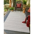 thumbnail image 1 of Unique Loom Outdoor Striped Collection Area Rug - Maia (5' 3" x 7' 10" Rectangle Red/Ivory), 1 of 6