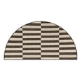 thumbnail image 1 of Unique Loom Outdoor Striped Collection Area Rug - Striped (3' 1" x 6' 1" Hearth Charcoal/Ivory), 1 of 11
