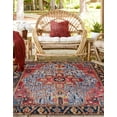 thumbnail image 1 of Unique Loom Outdoor Traditional Collection Area Rug - Regal (10' Square Rust Red and Blue/Yellow), 1 of 10