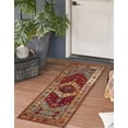 thumbnail image 1 of Unique Loom Outdoor Traditional Collection Area Rug - Vinatge (2' 7" x 10' Runner Red Green Blue/Ivory), 1 of 9