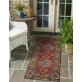 thumbnail image 1 of Unique Loom Outdoor Traditional Collection Area Rug - Classic (2' x 5' 1" Runner Antique Red/Beige), 1 of 9