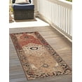 thumbnail image 1 of Unique Loom Outdoor Traditional Collection Area Rug - Olde (2' x 6' 1" Runner Multi/Beige), 1 of 9