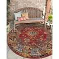 thumbnail image 1 of Unique Loom Outdoor Traditional Collection Area Rug - Classic (3' 1" Round Antique Red/Beige), 1 of 8