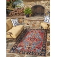 thumbnail image 1 of Unique Loom Outdoor Traditional Collection Area Rug - Regal (3' 3" x 5' 3" Rectangle Rust Red and Blue/Yellow), 1 of 7