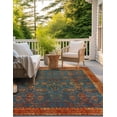 thumbnail image 1 of Unique Loom Outdoor Traditional Collection Area Rug - Legacy (7' 10" Square Navy Blue/Brown), 1 of 8