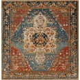 thumbnail image 1 of Unique Loom Outdoor Traditional Collection Area Rug - Antiquity (7' 10" Square Navy Blue and Rust Red/Navy Blue), 1 of 7