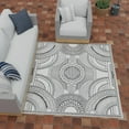 thumbnail image 1 of Unique Loom Outdoor Traditional Collection Area Rug - Deco (12' Square White and Black), 1 of 6