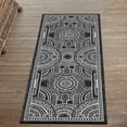 thumbnail image 1 of Unique Loom Outdoor Traditional Collection Area Rug - Deco (2' x 8' Runner Black and White), 1 of 6