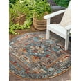 thumbnail image 1 of Unique Loom Outdoor Traditional Collection Area Rug - Heirloom (7' 10" Round Multi/Beige), 1 of 7